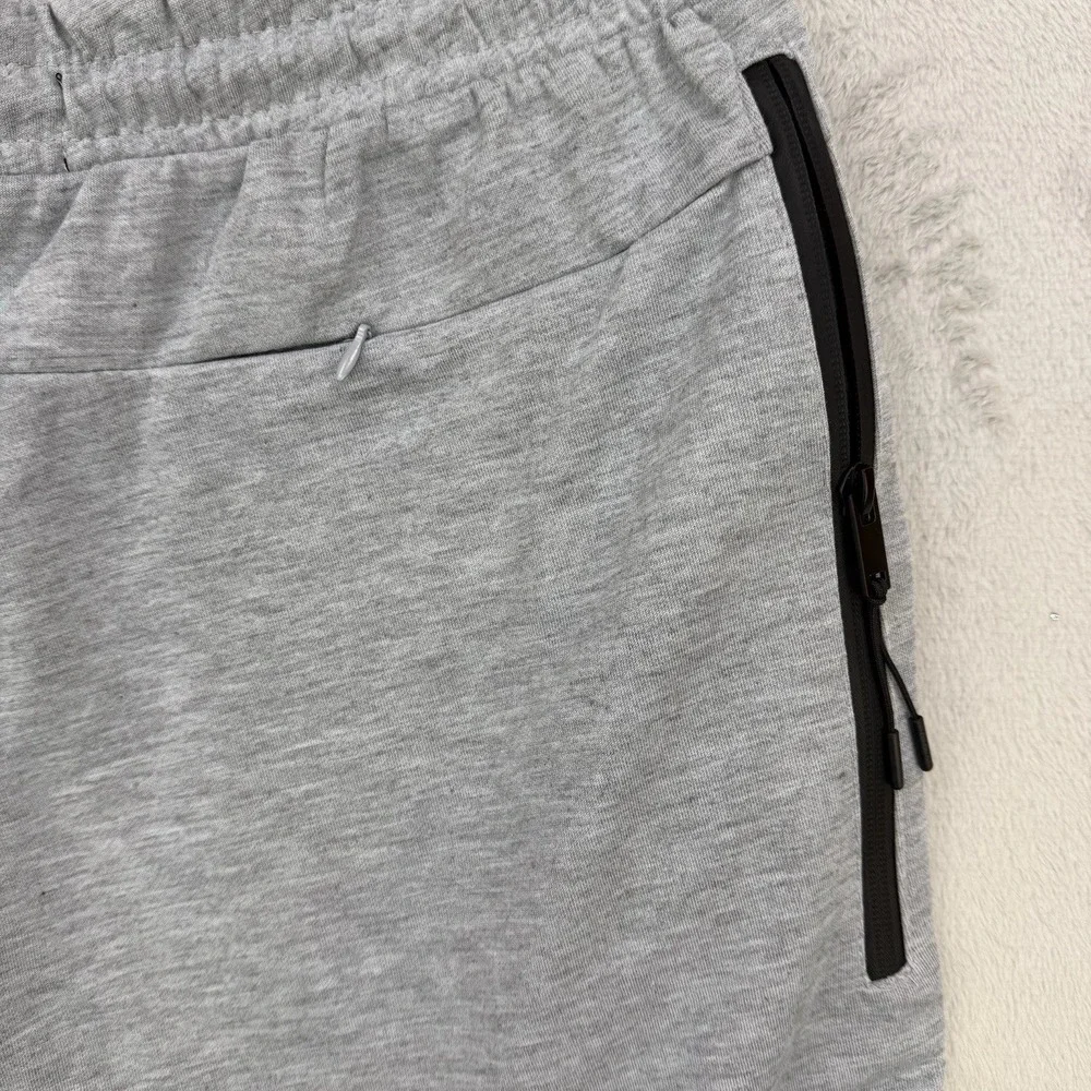 True Born Shorts Mens Large Gray Drawstring Athletic Knit Lounge Pockets
